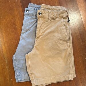 2 pairs American Eagle Tech Twill Shorts 26”